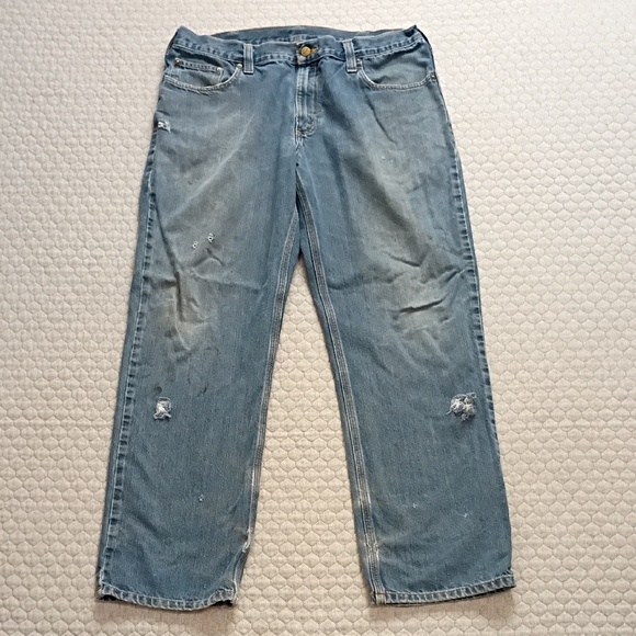 Carhartt Men's 36x30 Relaxed Fit Jeans DISTRESSED - See Notes - Picture 2 of 15